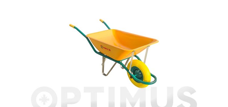LIGHT YELLOW METAL WHEELBARROW C1/550-90L