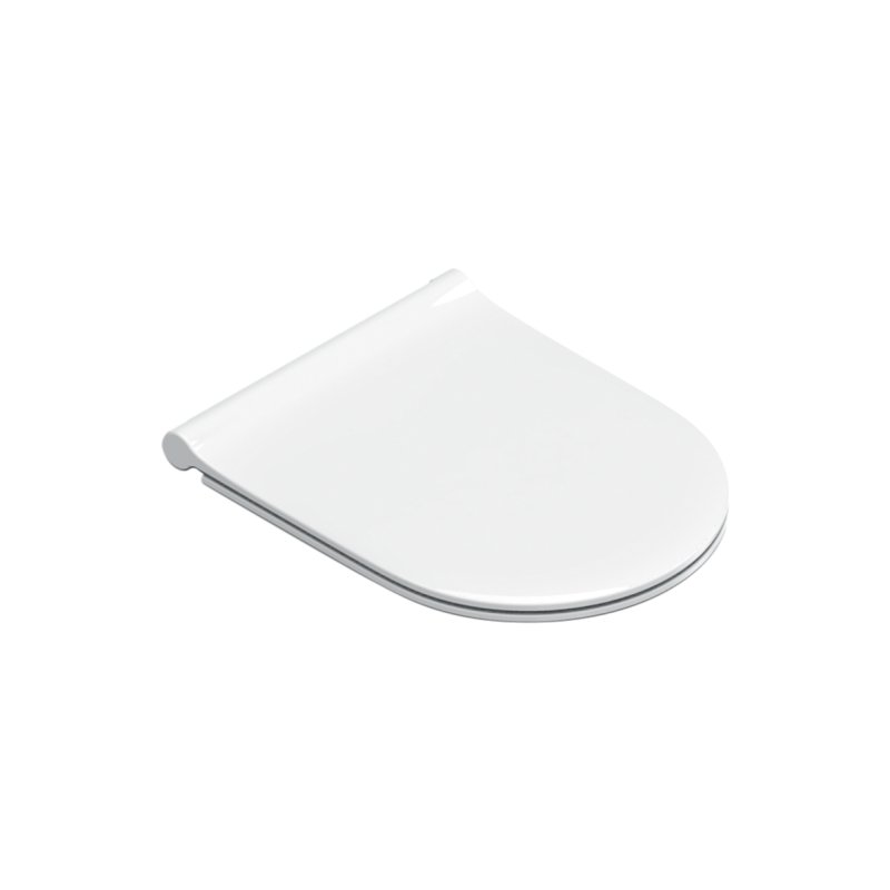 SFERA WC SEAT WITH EXTRA-FLAT CUSHIONING, GLOSSY WHITE