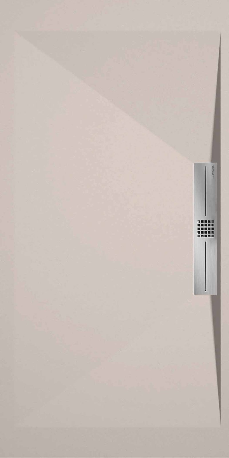 STONE SIDE SHOWER TRAY 160x70 SMOOTH CREAM