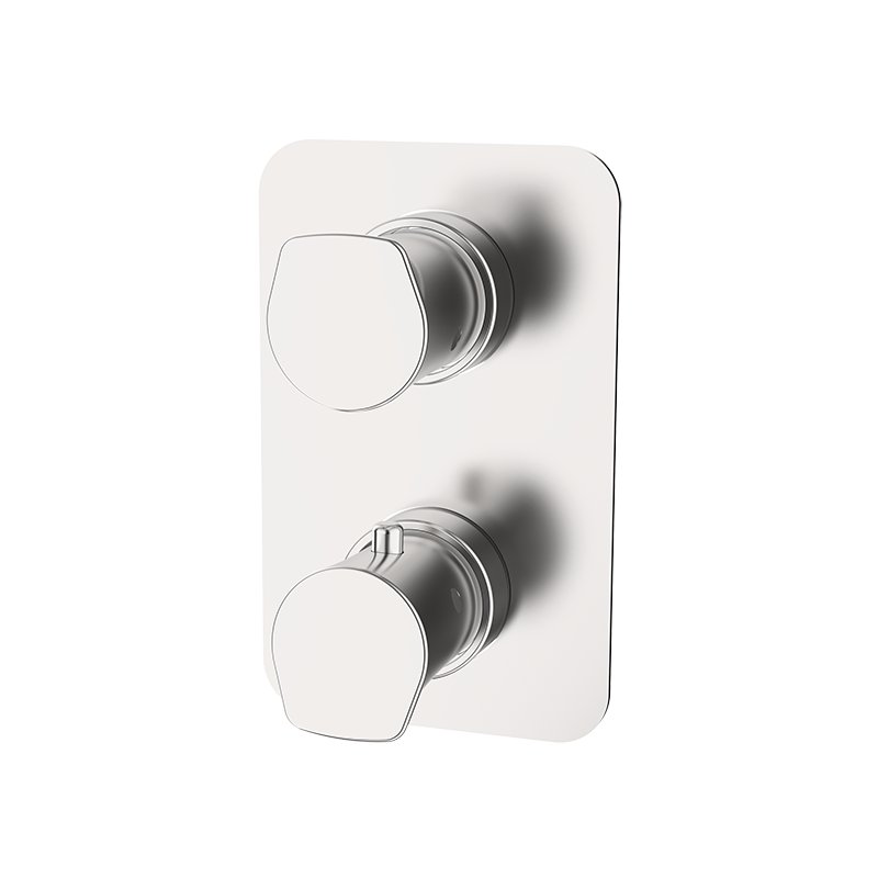 NAVA THERMOSTAT BUILT-IN EXTERNAL P. 2 OUTLETS ETERNICE STEEL