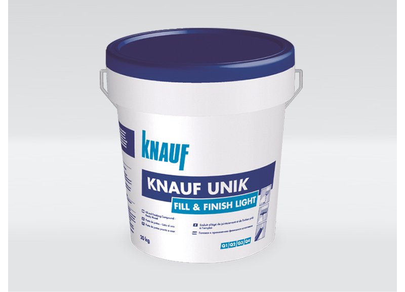 KNAUF UNIK FILL & FINISH LIGHT JOINT PASTE 20KG.