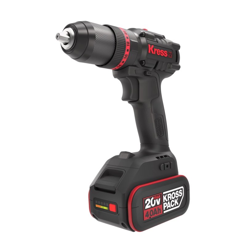 KRESS 20V 2-BAT. 4Ah 60Nm HAMMER DRILL