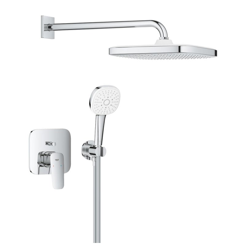 CONJUNTO DUCHA CUBEO TEMPESTA 250 CROMO