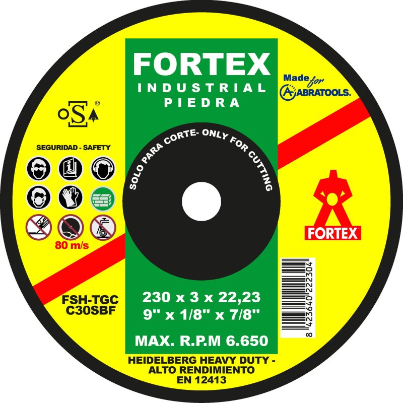 ABRATOOLS FORTEX INDUSTRIAL STONE DISC 230 C30SBF