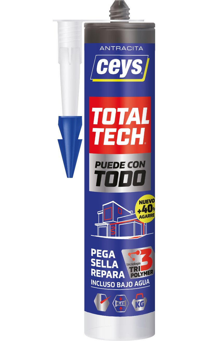 CEYS TOTAL TECH ANTRACITA CARTUCHO 290ml.