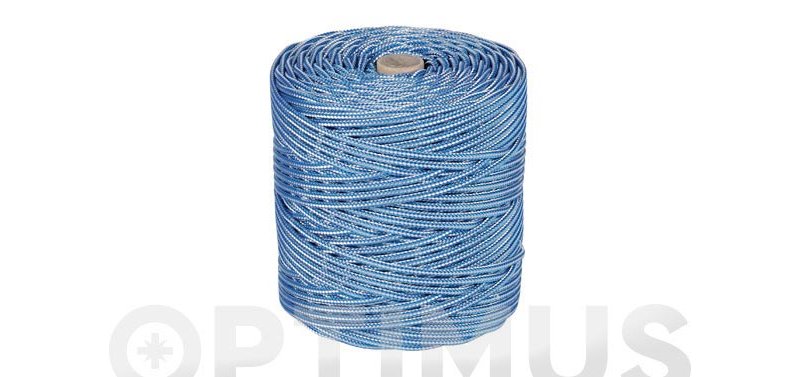 CORDON POLIPROPILENO ALMA TEXTURADA Ø4MM 200MT AZUL/BLANCO