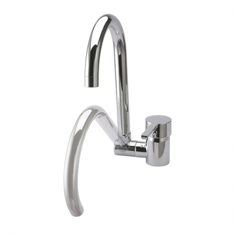 Drako Single-Lever Sink Mixer with Folding Spout, Chrome