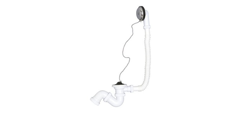 VALVULA BAÑERA SIFONICA CON TUBO REBOSADERO Ø40 1" 1/2"