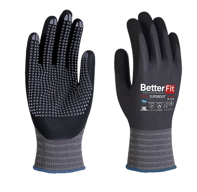 GLOVES BETTERFIT SUPERDOT BL008 T-09