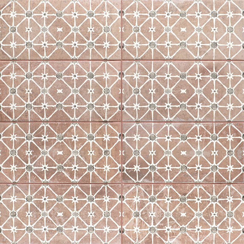 DECOR ARGILE ROSE C2 15x30
