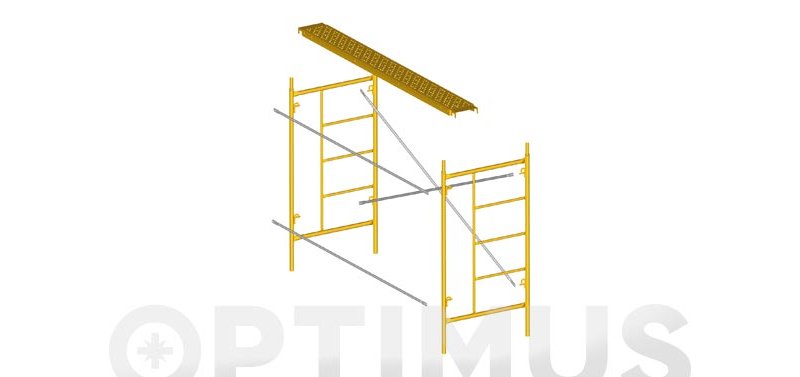 REINFORCED SCAFFOLDING FRAME 2x1M PAINTED