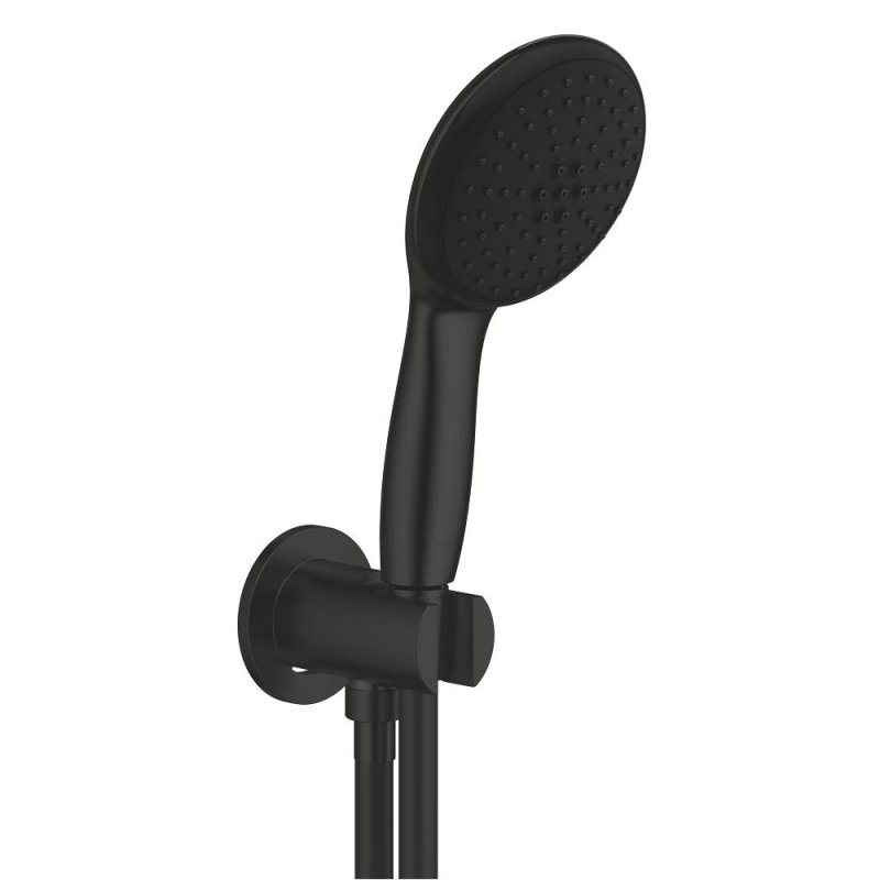 TEMPESTA 110 SHOWER SET WITH SUPPORT, 2 JETS, MATTE BLACK