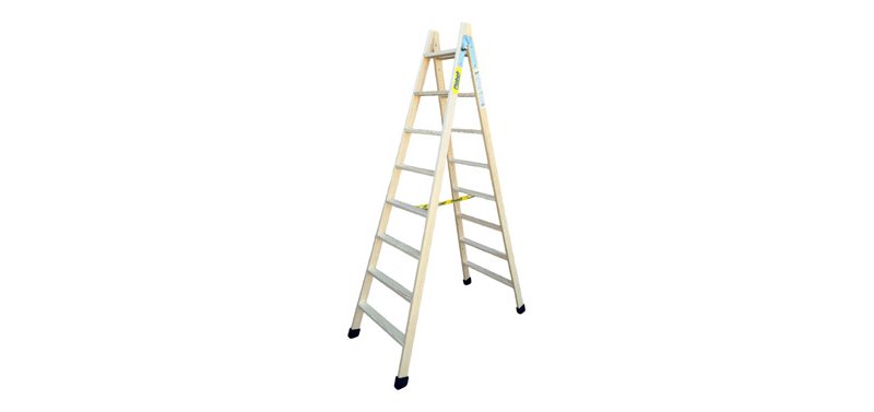 ESCALERA MADERA TIJERA 8+8 PELDAÑOS