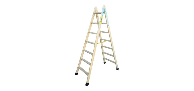 WOODEN STEP LADDER 7+7 STEPS
