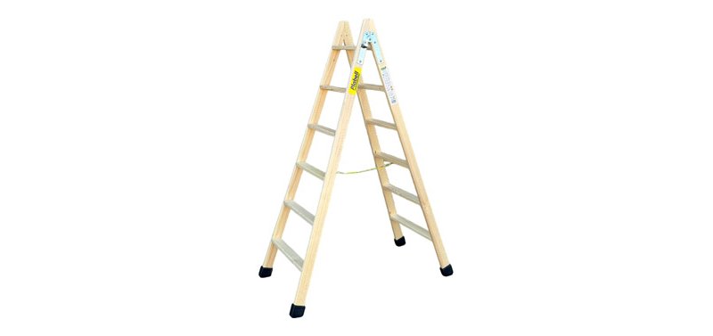 ESCALERA MADERA TIJERA 6+6 PELDAÑOS