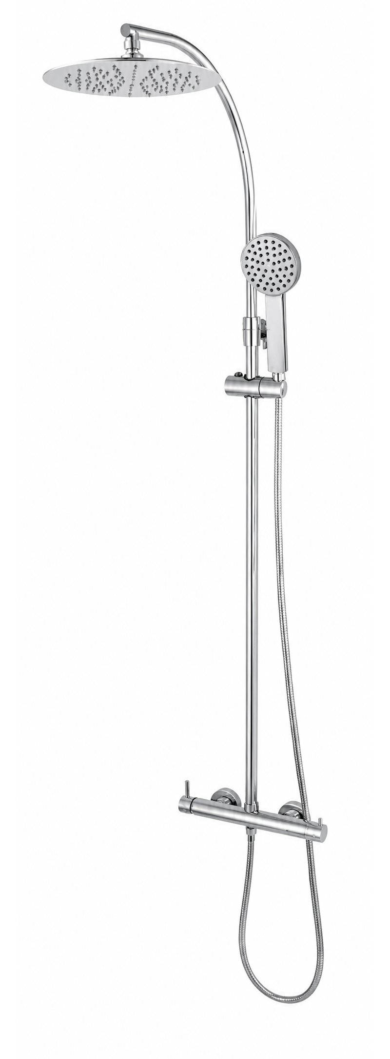 EXTRA HIGH MINI SHOWER SET WITH ABS 250 CHROME SPRAY