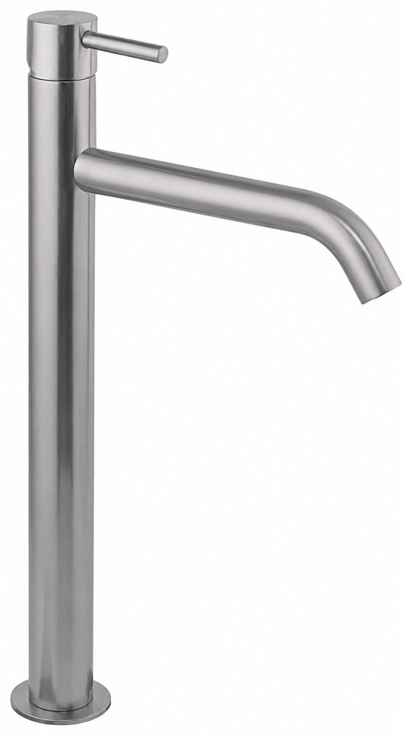 MINI SINGLE LEVER HIGH SATIN NICKEL WASHBASIN