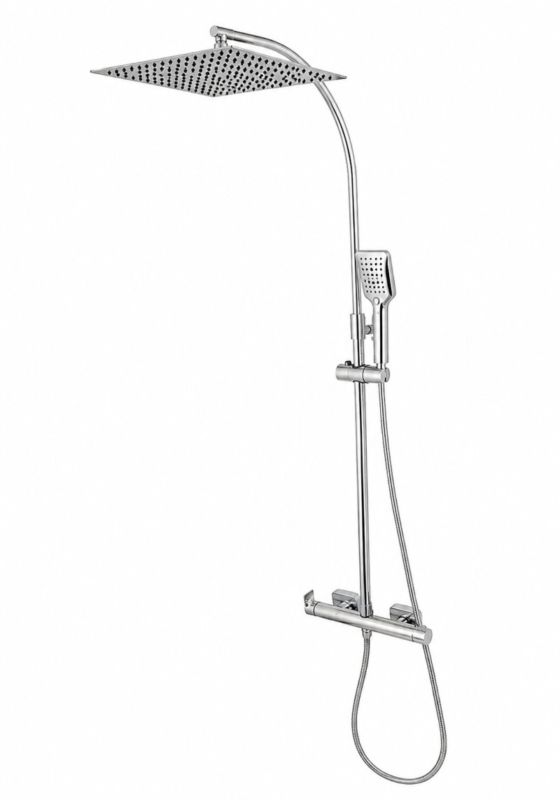 SHOWER SET ARA EXTENSIBLE STAINLESS SHOWER SHOWER 30x30 CHROME