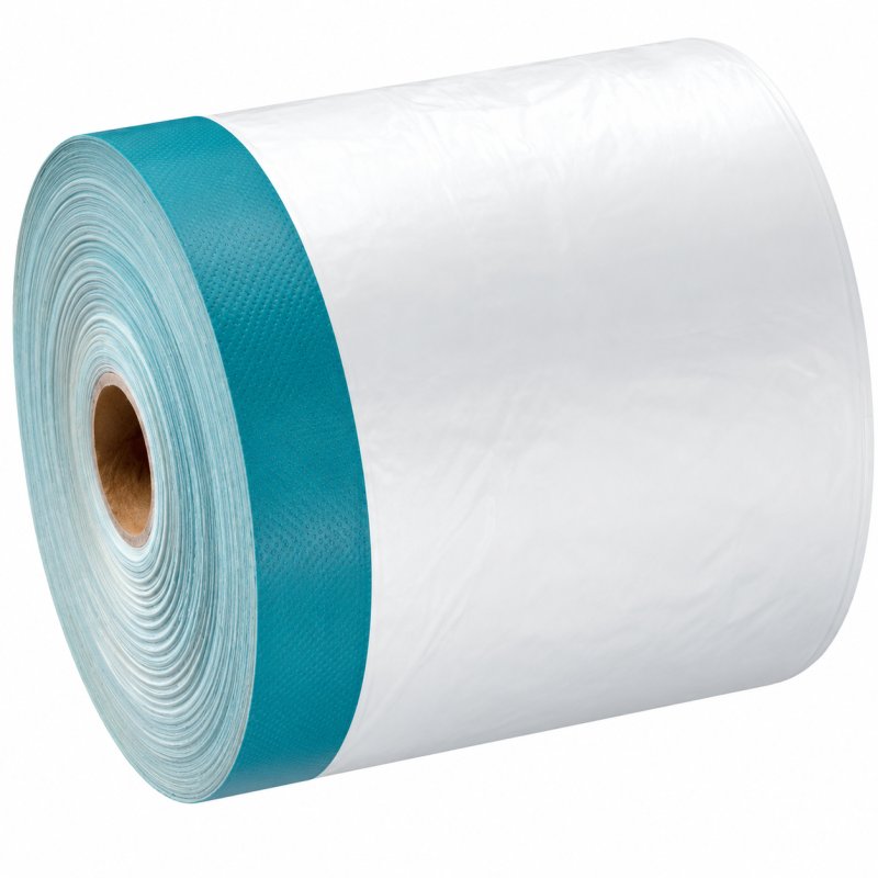 COMBI MASQ PLASTIC WITH LIGHT BLUE PLASTER TAPE 55cmx14m