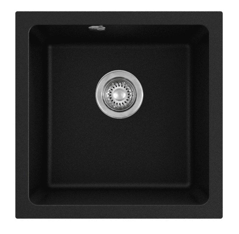 FREGADERO GRANITO TRIPLE INSTALACION 1C 460x460 NEGRO