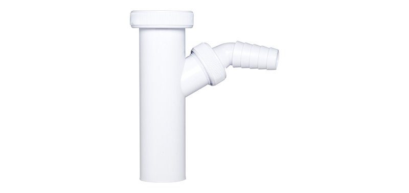 Straight trap connector with washing machine inlet Ø40mm 1½"