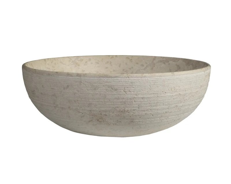 LAVABO TERRANOVA PIEDRA MARMOL BEIGE S/ENCIMERA 45Ø