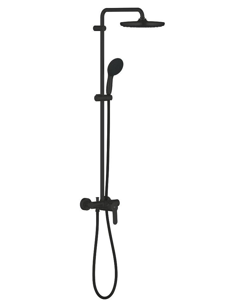 CONJUNTO DUCHA TEMPESTA SYSTEM 250 C/MONOMANDO NEGRO MATE
