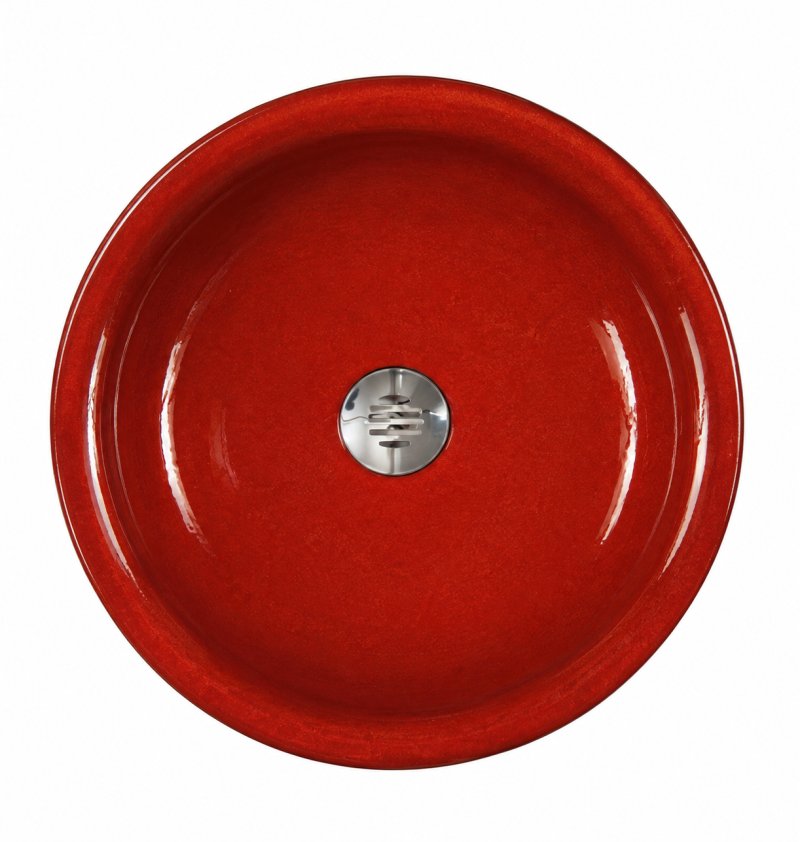 FERRES FREGADERO LAVABO VIDRIADO FORMENTERA 24-ROJO 35cm