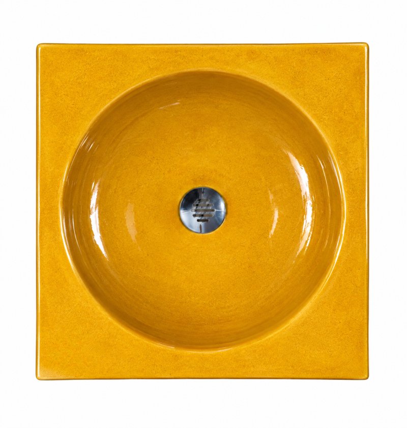 FERRES MENORCA Glazed Sink/Washbasin 52 - Yellow 40x40