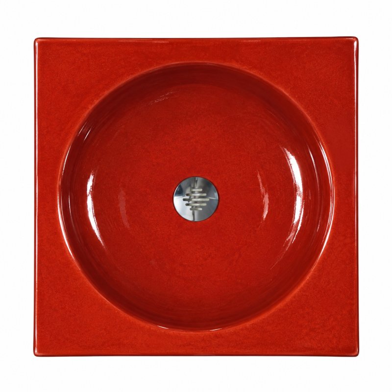 FERRES FREGADERO LAVABO VIDRIADO MALLORCA 24-ROJO 45x45